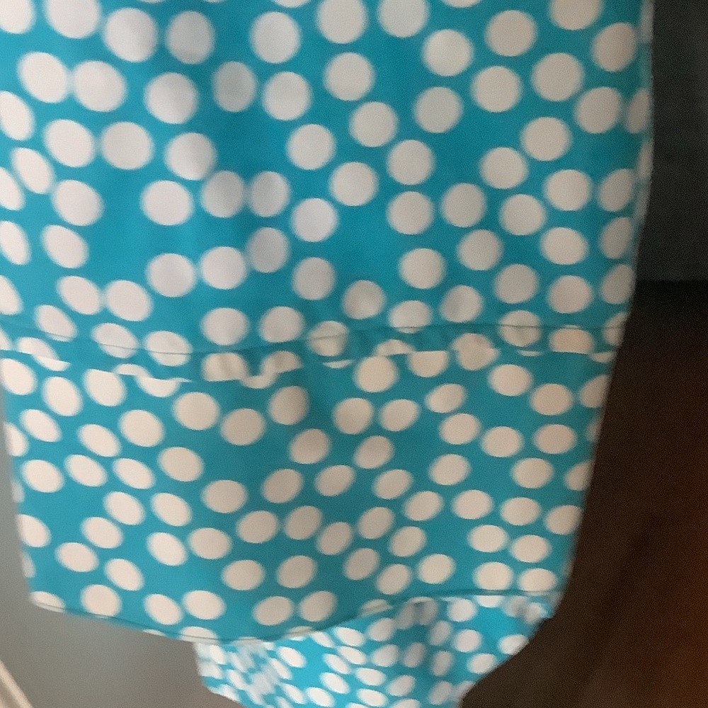 Chico's Turquoise and White Polka Dot Top - Picture 6 of 8